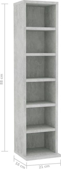 vidaXL Floor Standing Case 108 CD Γκρι του Σκυροδέματος 21x20x88cm