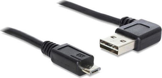 DeLock Редовен USB 2.0 към микро USB кабел Черно 0.5м (85163)