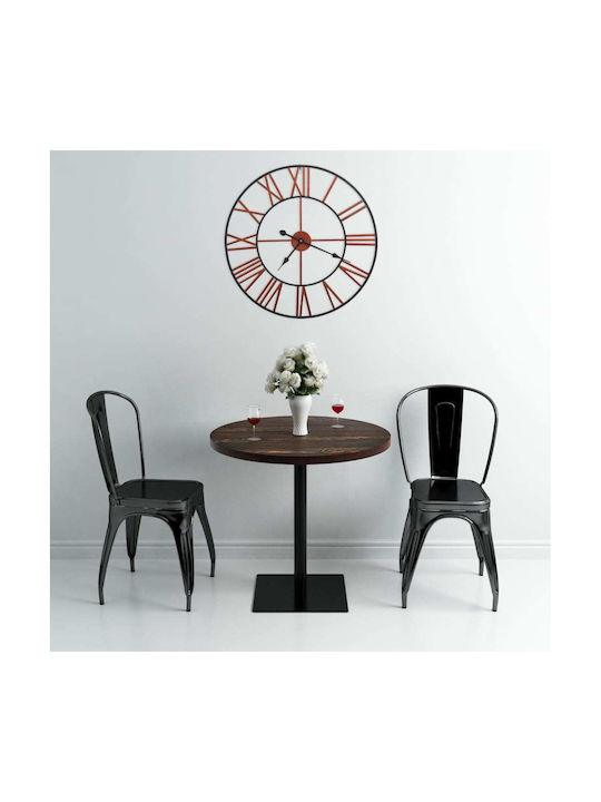 vidaXL Antique Wall Clock Metallic Red Ø58cm