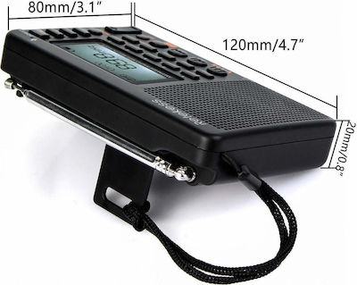 Retekess V115 Portable Radio Rechargeable Black