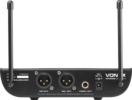 Vonyx WM82 Σετ Ασύρματο Δυναμικό Μικρόφωνο Χειρός για Φωνητικά