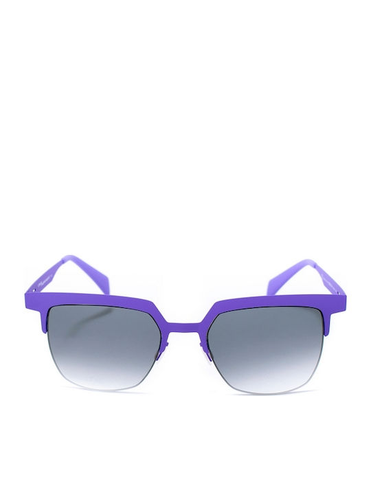 Italia Independent Women's Sunglasses with Purple Metal Frame and Gray Gradient Lens 0503.014.000