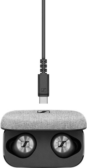 Sennheiser Momentum True Wireless In-ear Bluetooth Handsfree Ακουστικά με Θήκη Φόρτισης Γκρι