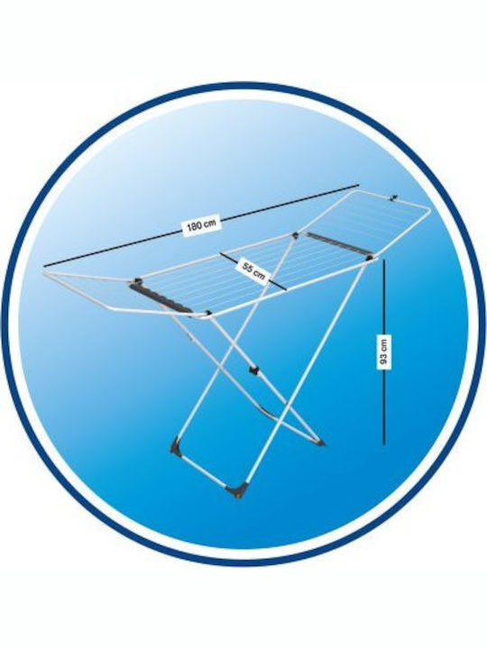 Vileda Premium 2in1 Πτυσσόμενη Απλώστρα Δαπέδου από Αλουμίνιο με Μήκος Απλώματος 20m