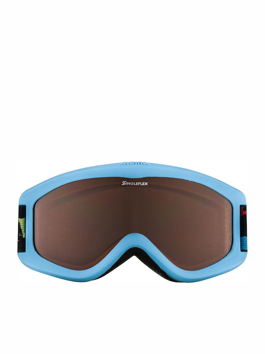 Alpina Carvy 2.0 Μάσκα Σκι & Snowboard Παιδική Πολύχρωμη με Φακό σε Πορτοκαλί Χρώμα