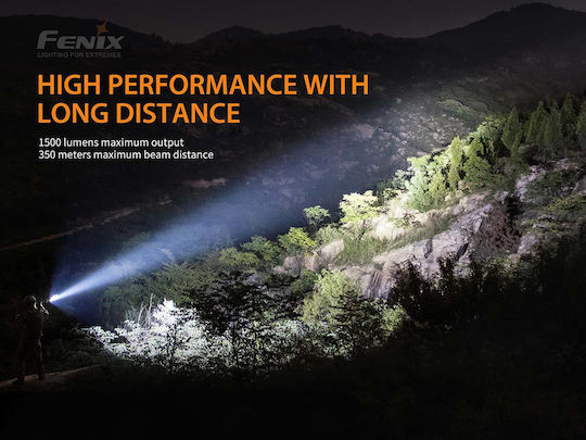 Fenix Επαναφορτιζόμενος Φακός LED IP68 με Μέγιστη Φωτεινότητα 1500lm 2 x CR123A