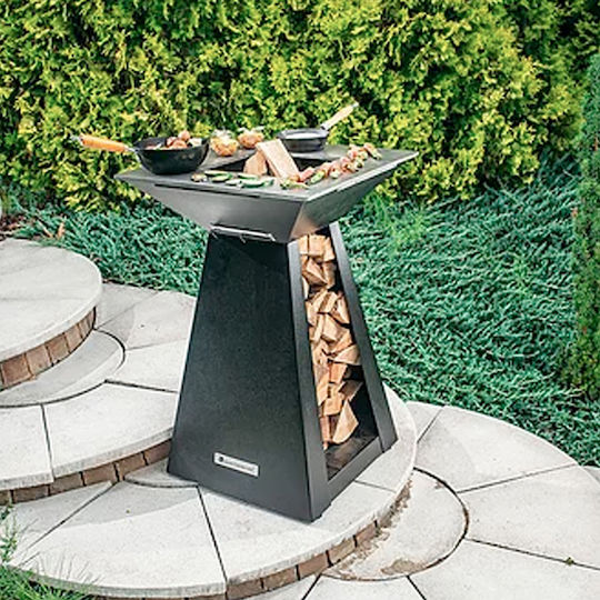 Quan Quadro Basic Small Rostfreier Stahl Holzkohlegrill 60cmx60cm