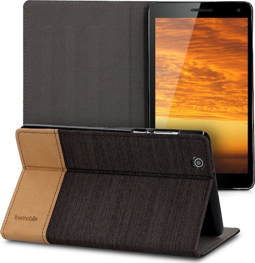 KWmobile Canvas Flip Cover Schwarz für MediaPad T3 7.0