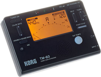 Korg Chromatic Tuner / Metronome TM-60 TM-60-Bk in Black Color