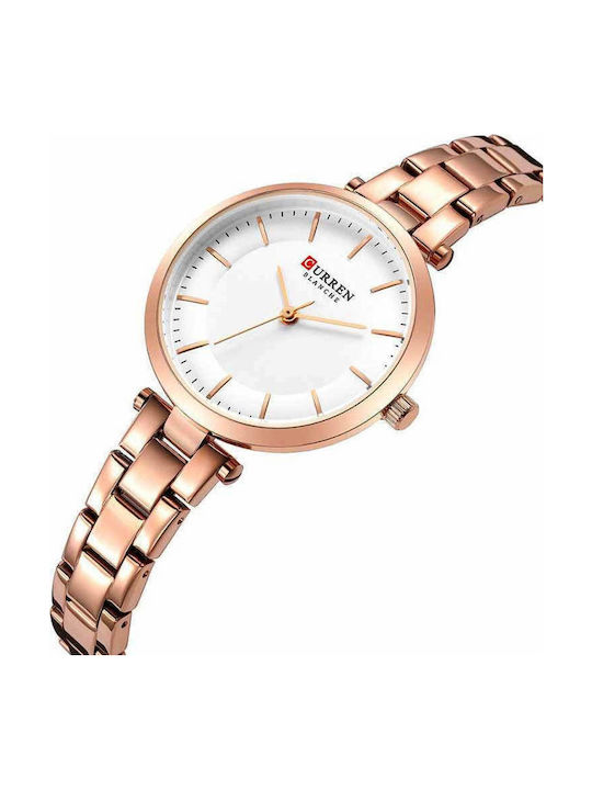 Curren Watch with Pink Gold Metal Bracelet