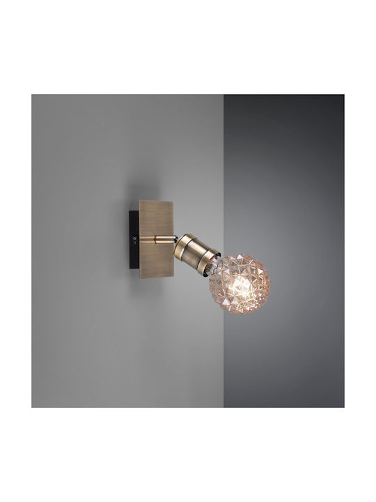 Trio Lighting Carl Einzel Spot mit Fassung E27 in Bronze Farbe