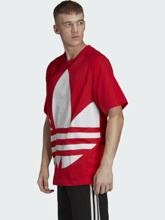 adidas Originals Big Trefoil Boxy Men's T-Shirt with Logo Lush Red