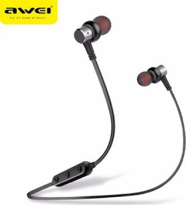 Awei B923BL In-ear Bluetooth Handsfree Ακουστικά με Αντοχή στον Ιδρώτα Γκρι