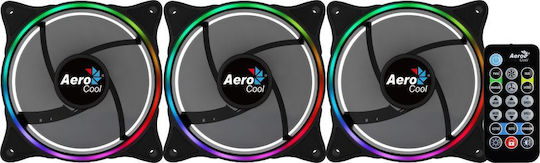 Aerocool Eclipse 12 Pro Вентилатор За Кутия 120мм (1200rpm / 32.1cfm) С ARGB Осветление И Свързване 6-Pin 3бр