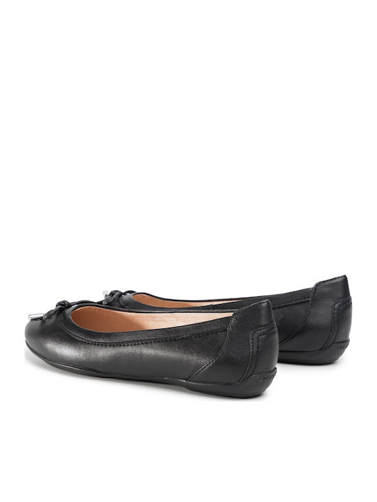 Leather Ballerinas D Charlene B Black