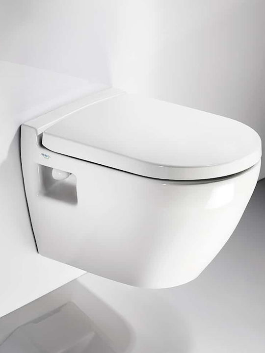 Serel Smart Wall-Mounted Toilet that Includes Cover and Bidet White