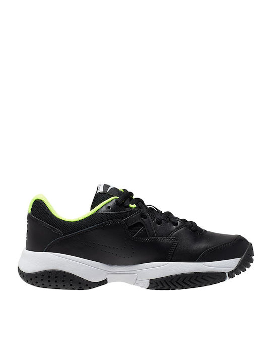 Court Lite 2 Kids Sports Shoes Running with Laces Black White Volt