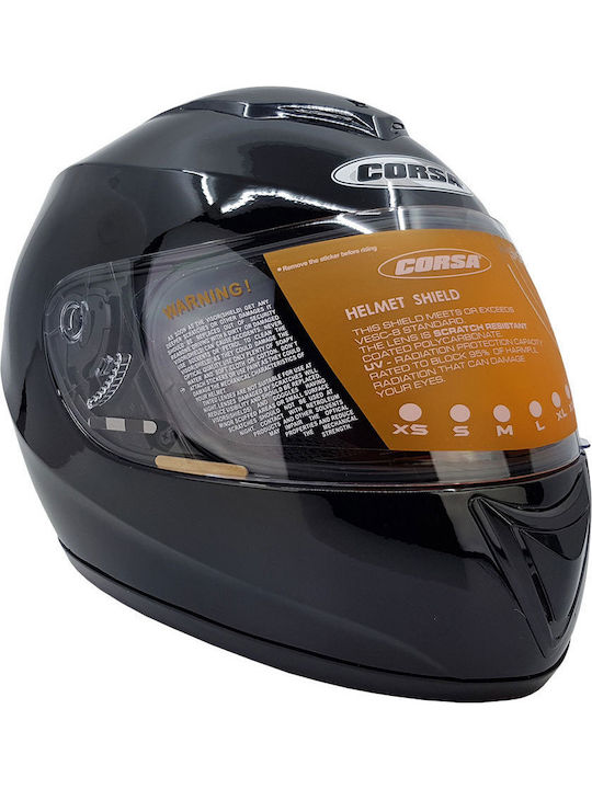 Corsa CN110 Full Face Helmet ECE 22.05 1530gr Black