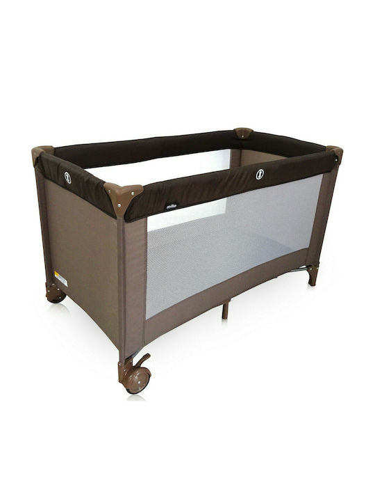 Miko Playpen 2 Levels with Changing Table & Mattress Brown 120x60cm