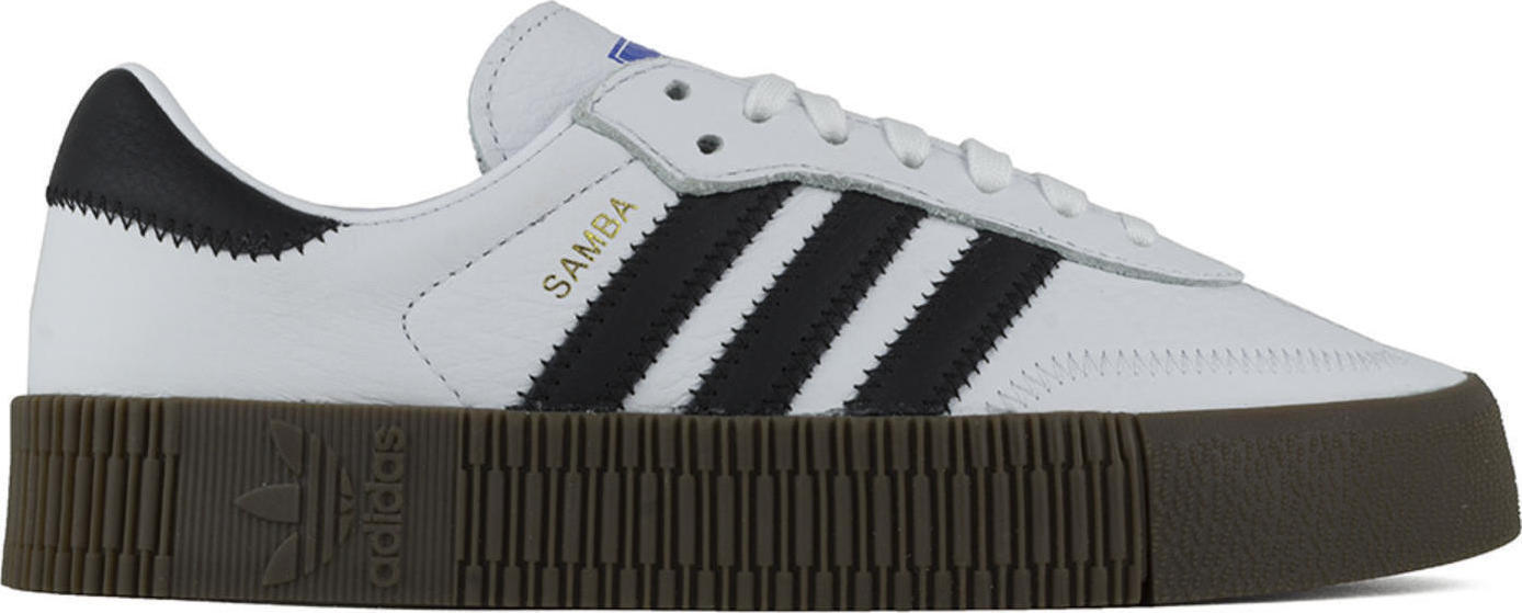 adidas Sambarose Damen Flatforms Sneakers Cloud White Core Black