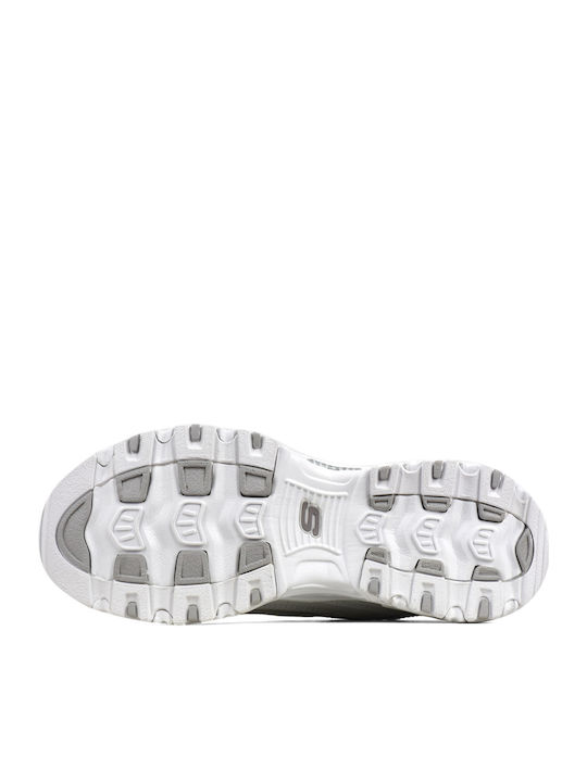 Skechers D'Lites Fresh Start chunky sneakers in white