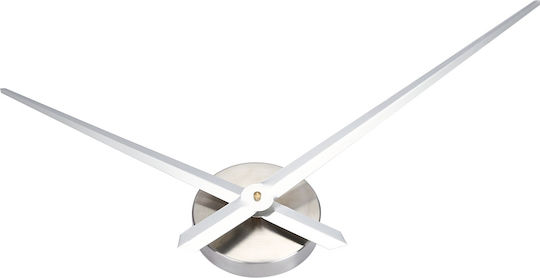 Mirror Roman Do It Yourself (Dimensiunea Numerelor 12cm) Ceas de Perete Autocolantă Plastic Argintiu Ø120cm