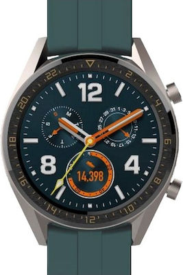 Huawei Watch GT Stainless Steel 46mm Αδιάβροχο με Παλμογράφο (Πράσινο)