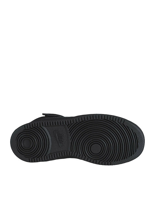 Court Court Borough Mid Psv Kids Sports Shoes Basketball with Hoop & Loop Closure Black