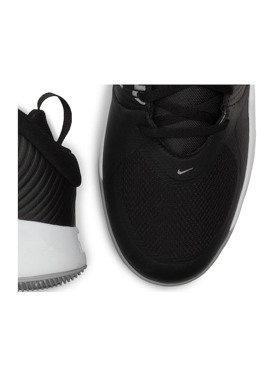 Hustle Hustle 9 Kids Sports Shoes Basketball with Laces Black / Metalic Silver