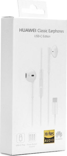 Huawei CM33 Retail Earbuds Handsfree Headphones with Connector USB-C White