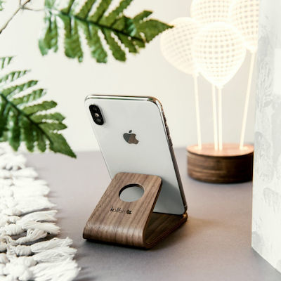 Kalibri Wooden Stand Desk Stand for Mobile Phone in Brown Colour