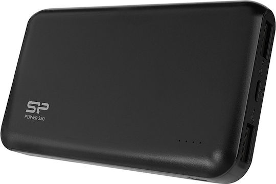 Silicon Power S100 Power Bank 10000mAh με 2 Θύρες USB-A Μαύρο