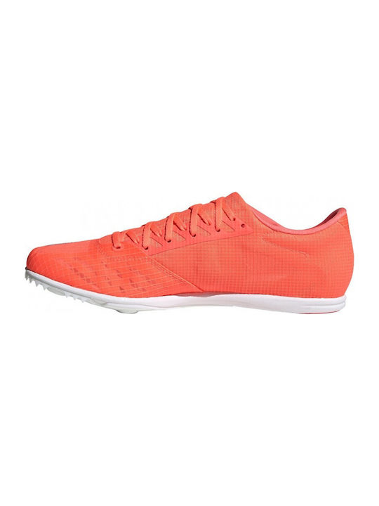 Distancestar Sport Shoes Spikes Signal Coral / Silver Metallic