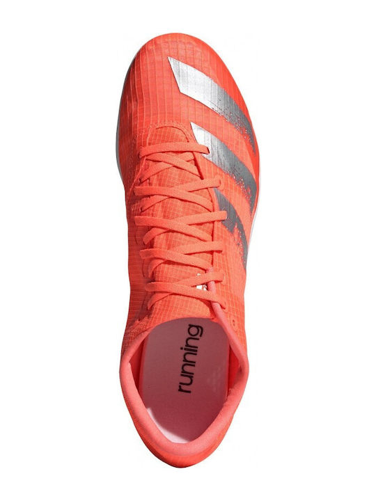 Distancestar Sport Shoes Spikes Signal Coral / Silver Metallic