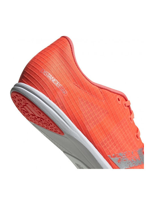 Distancestar Sport Shoes Spikes Signal Coral / Silver Metallic