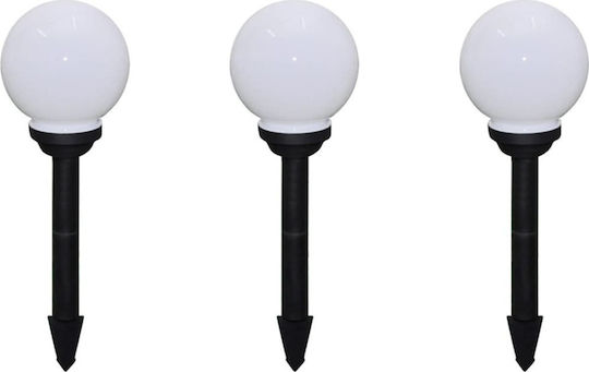 vidaXL Set of 6 Spiked Solar Lights Balls 0.4W Warm White with Photocell 41cm