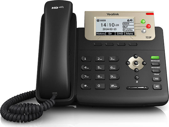 Yealink SIP-T23G Verkabelt IP-Telefon mit 3 Linien in Schwarz