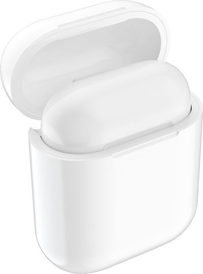 Hoco CW18 Θήκη Σιλικόνης σε Λευκό χρώμα για Apple AirPods