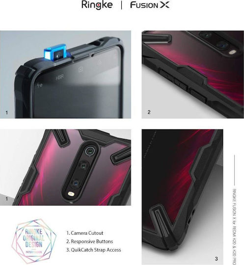 Ringke Fusion X Back Cover Plastic 2mm Black Xiaomi Mi 9T / 9T Pro