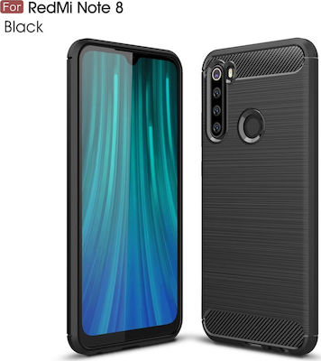 Hurtel Carbon Back Cover Μαύρο (Xiaomi Redmi Note 8)