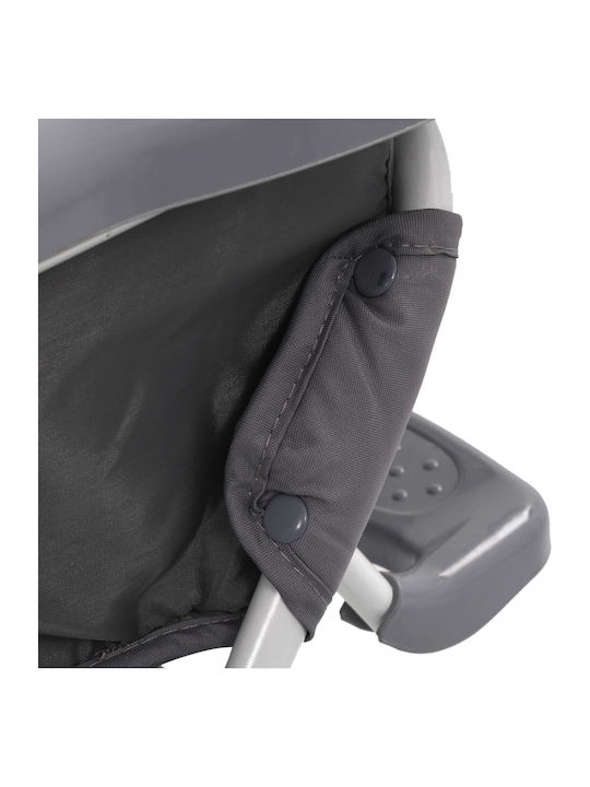 vidaXL Foldable Baby Highchair Gray