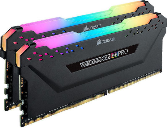 Corsair Vengeance RGB Pro 32GB DDR4 RAM cu 2 module (2x16GB) și