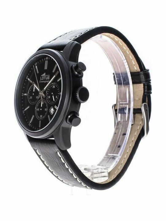 Lotus Watches Мъжки часовници с механизъм на батерия и кожа каишка Lotus Watches Мъжки часовници с механизъм на батерия и кожа каишка