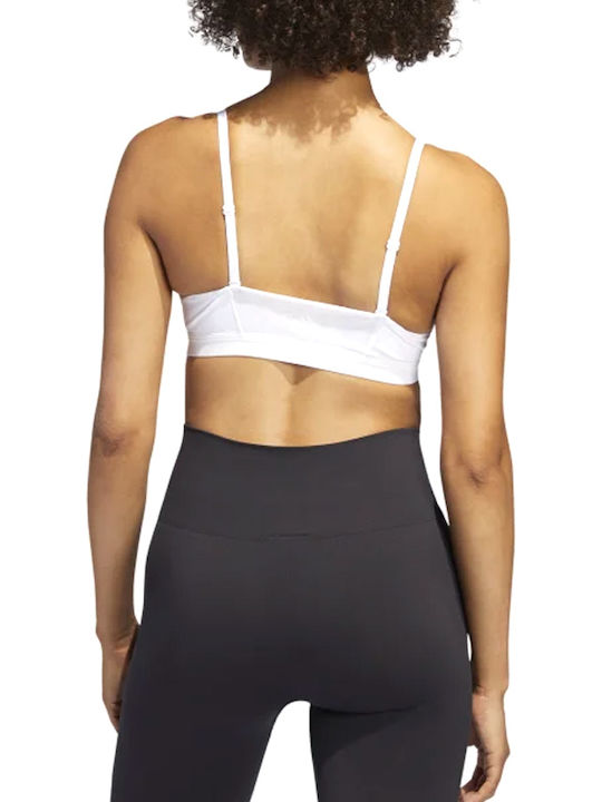 adidas All Me 3-Stripes Γυναικείο Αθλητικό Μπουστάκι Λευκό