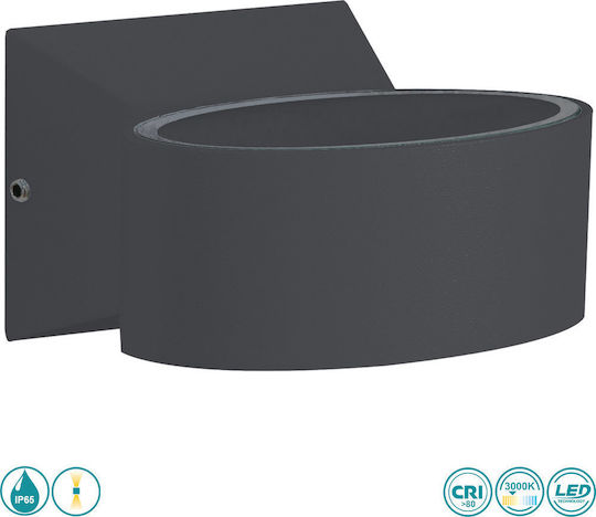 Sun Light Wall-Mounted Outdoor Ceiling Light LED IP65 6W Double Beam 11x4.5εκ.
