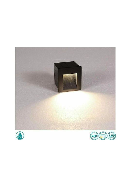 Sun Light Επιτοίχια Εξωτερική Πλαφονιέρα LED IP65 3W 6.5x7εκ.