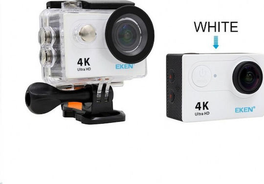 Eken H9R Action 4K Ultra HD Camera Waterpoof with Case Wi-Fi Connected with Display 2" White