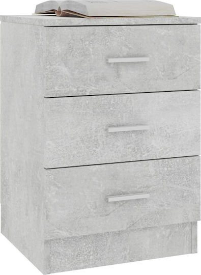 Комод Дървен Сив бетон 38x35x56см