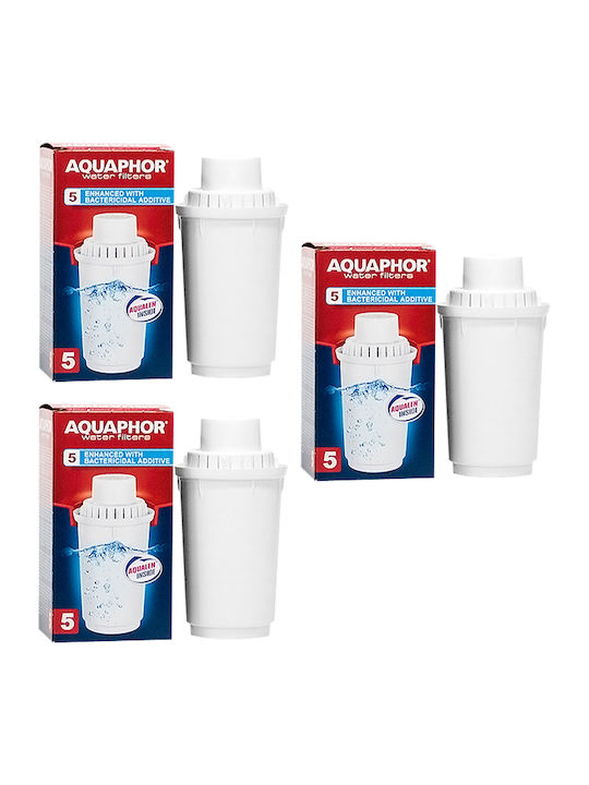 Aquaphor Water Filter Replacement for Pitcher made of Activated Carbon B100-5 3pcs