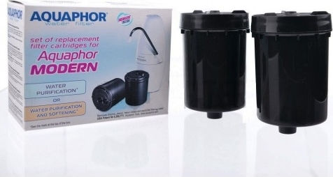 Aquaphor Ersatz-Wasserfilter für Wasserhahn aus Aktivkohle Β-200H Modern V.2 2Stück